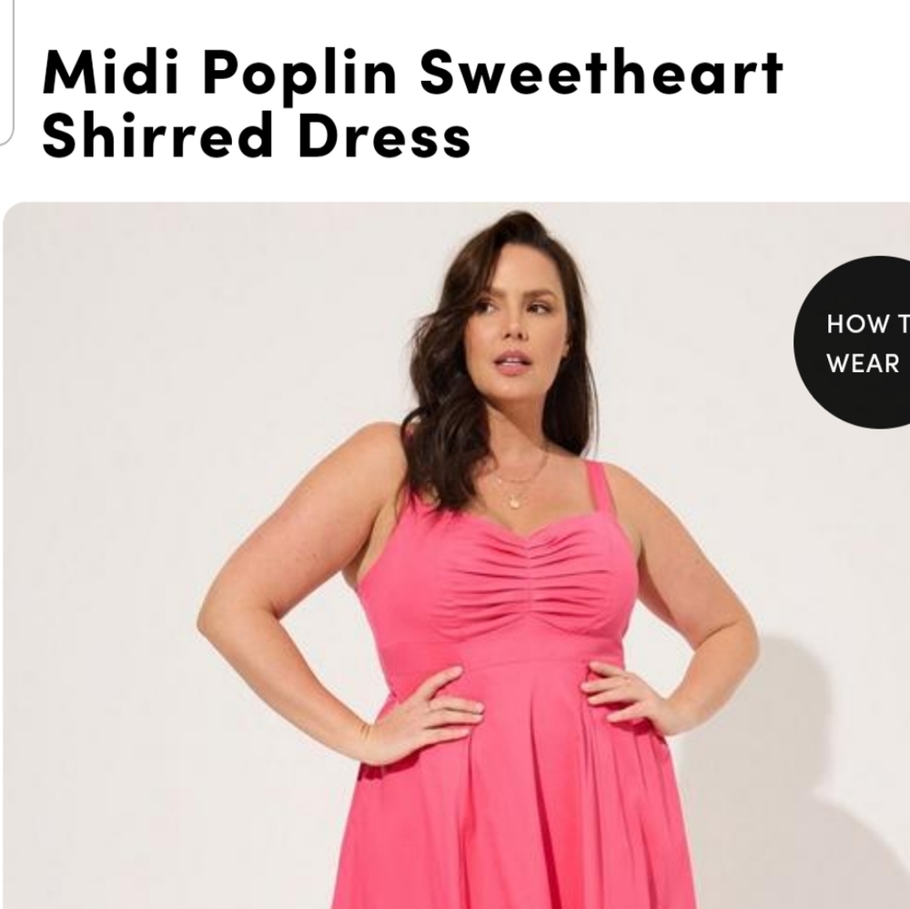 NWT Torrid Midi Poplin Dress